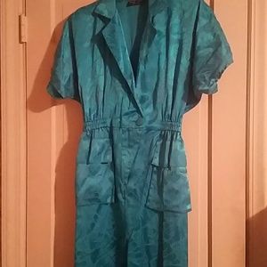 Young Lady Blue Floral Short Sleeve Dress Jr Sz 11